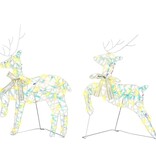 VidaXL LED Rendieren met 40 LED 2 pcs Warmwit PET