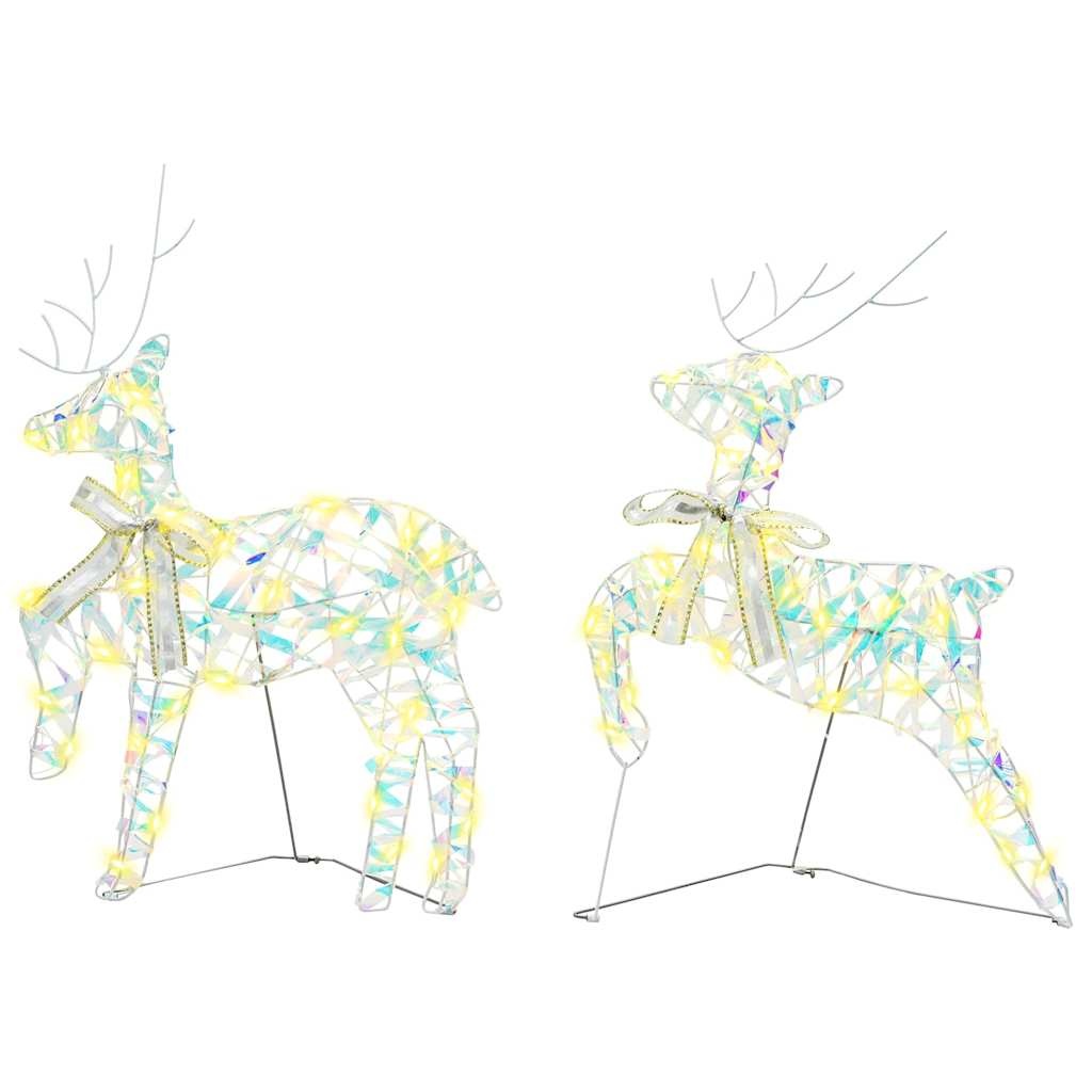 VidaXL LED Rendieren met 40 LED 2 pcs Warmwit PET