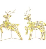 VidaXL LED Rendieren met 40 LED 2 pcs Warmwit PET