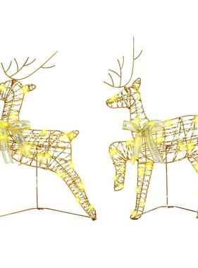 VidaXL LED Rendieren met 40 LED 2 pcs Warmwit PET