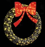 VidaXL Krans met 150 LED Warmwit 120 cm Rattan