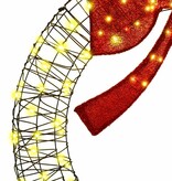 VidaXL Krans met 150 LED Warmwit 120 cm Rattan