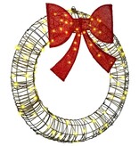 VidaXL Krans met 80 LED Warmwit 90 cm Rattan