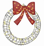 VidaXL Krans met 60 LED Warmwit 75 cm Rattan