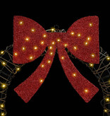 VidaXL Krans met 60 LED Warmwit 75 cm Rattan