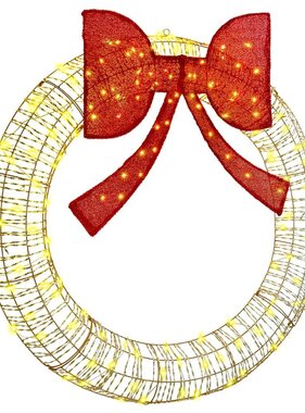 VidaXL Krans met 150 LED Warmwit 120 cm PET