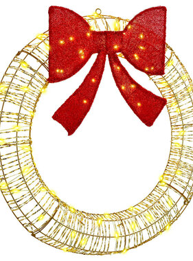 VidaXL Krans met 80 LED Warmwit 90 cm PET