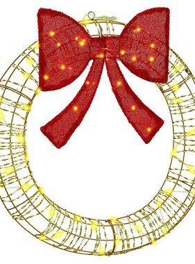 VidaXL Krans met 60 LED Warmwit 75 cm PET