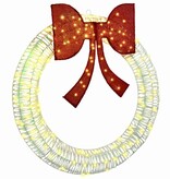 VidaXL Krans met 150 LED Warmwit 120 cm PET