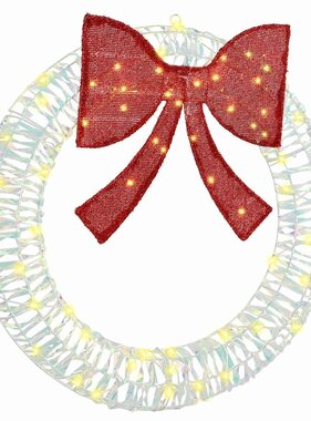 VidaXL Krans met 60 LED Warmwit 75 cm PET