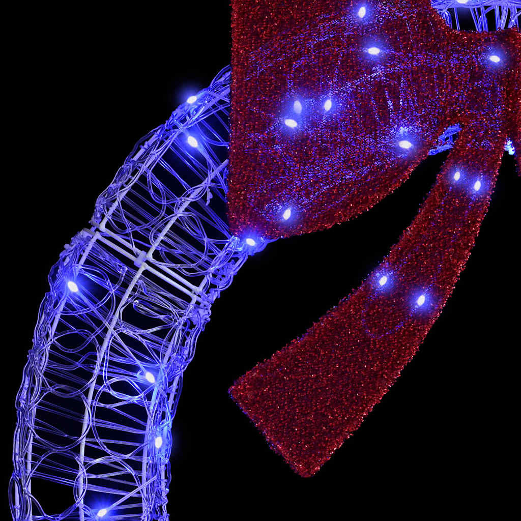 VidaXL Krans met 150 LED Blauw 120 cm Acryl