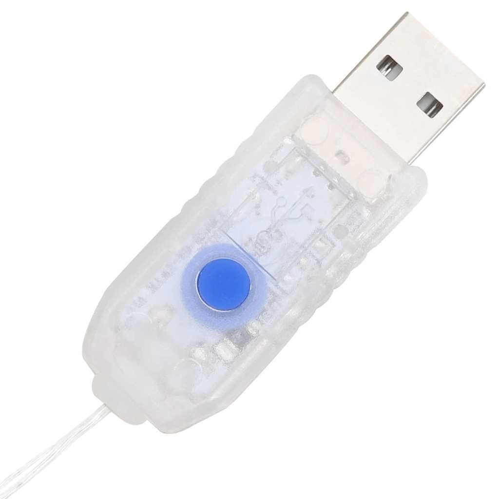 VidaXL Krans met 150 LED Blauw 120 cm Acryl