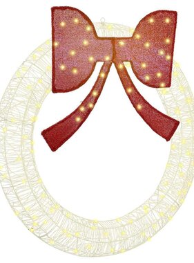 VidaXL Krans met 150 LED Warmwit 120 cm Acryl