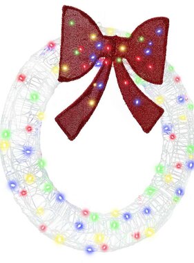 VidaXL Krans met 80 LED Multikleur 90 cm Acryl