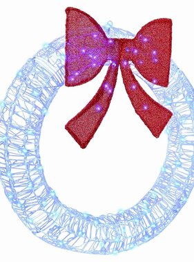 VidaXL Krans met 80 LED Blauw 90 cm Acryl