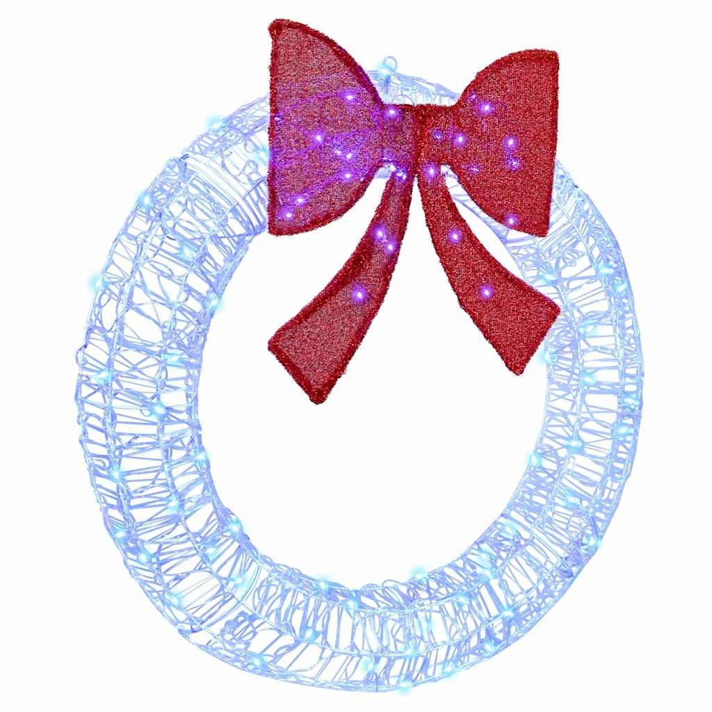 VidaXL Krans met 80 LED Blauw 90 cm Acryl