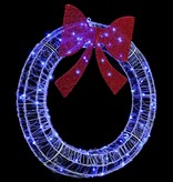 VidaXL Krans met 80 LED Blauw 90 cm Acryl