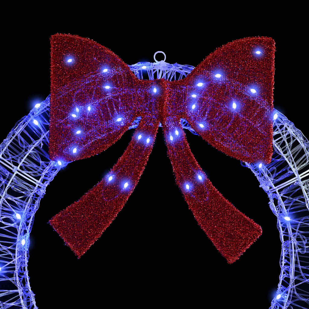 VidaXL Krans met 80 LED Blauw 90 cm Acryl