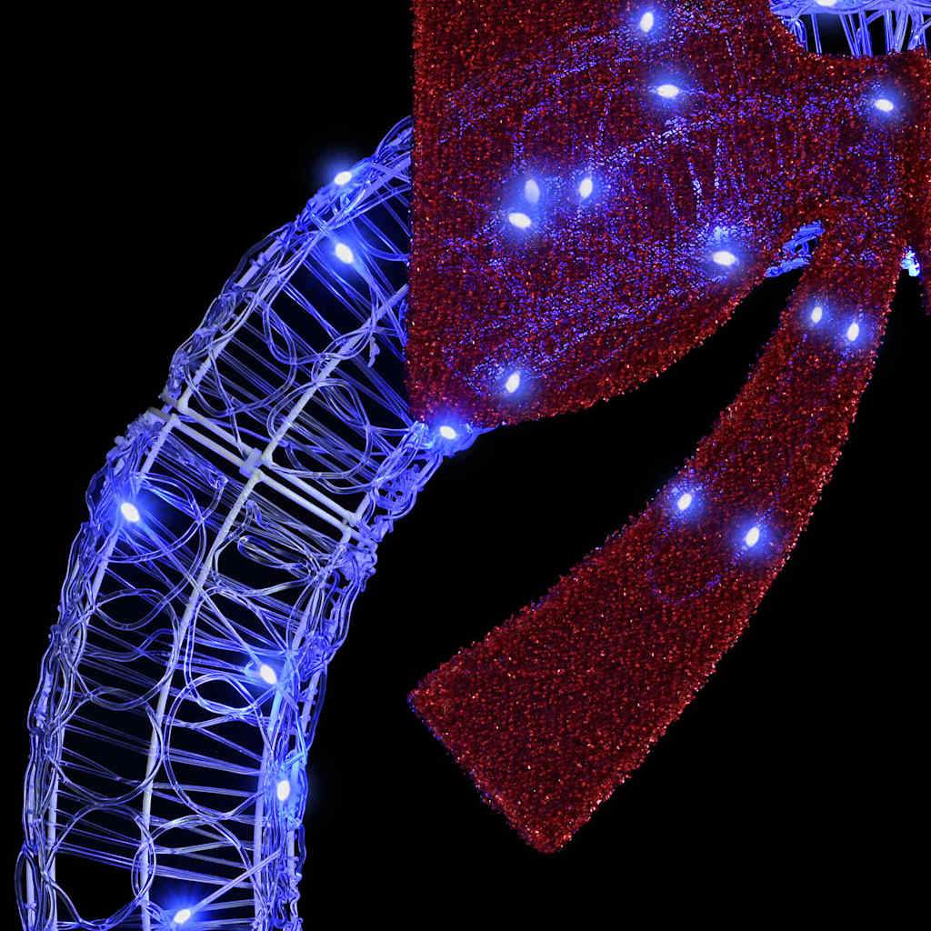 VidaXL Krans met 80 LED Blauw 90 cm Acryl