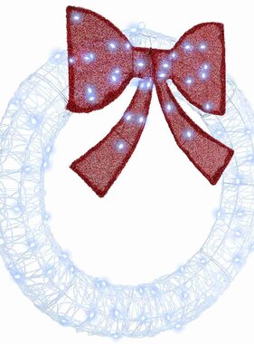 VidaXL Krans met 80 LED Koudwit 90 cm Acryl