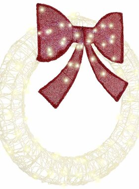 VidaXL Krans met 80 LED Warmwit 90 cm Acryl