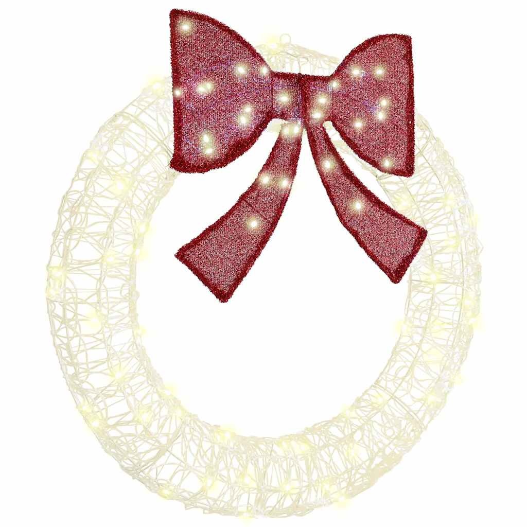 VidaXL Krans met 80 LED Warmwit 90 cm Acryl