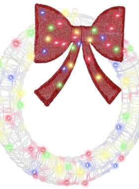 VidaXL Krans met 60 LED Multikleur 75 cm Acryl