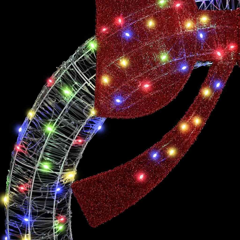 VidaXL Krans met 60 LED Multikleur 75 cm Acryl