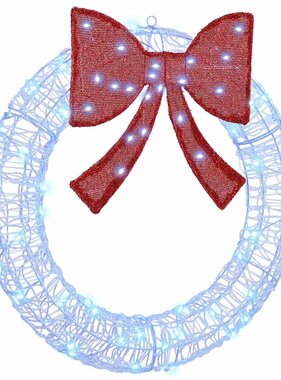 VidaXL Krans met 60 LED Blauw 75 cm Acryl