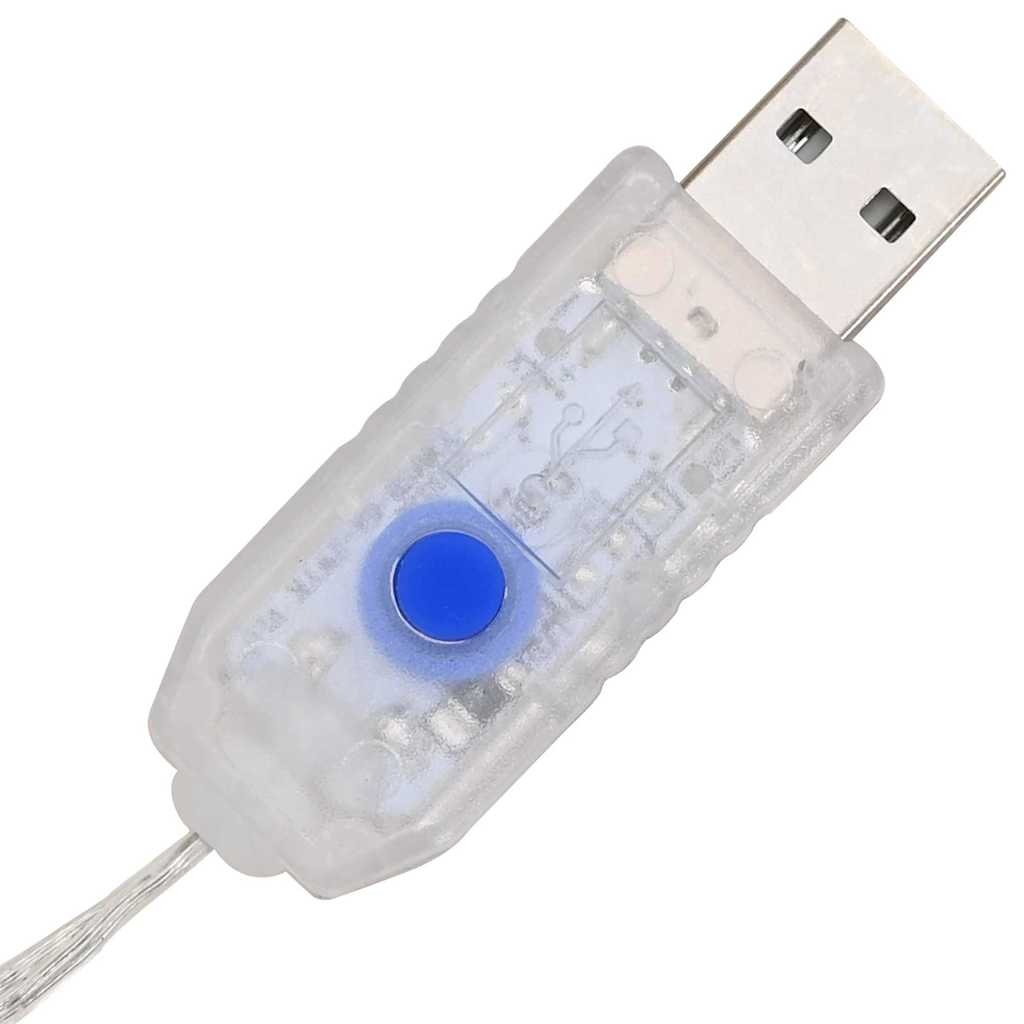 VidaXL Krans met 60 LED Blauw 75 cm Acryl