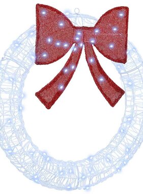 VidaXL Krans met 60 LED Koudwit 75 cm Acryl