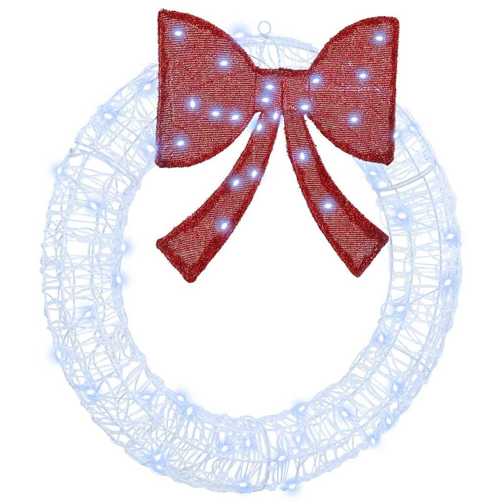 VidaXL Krans met 60 LED Koudwit 75 cm Acryl