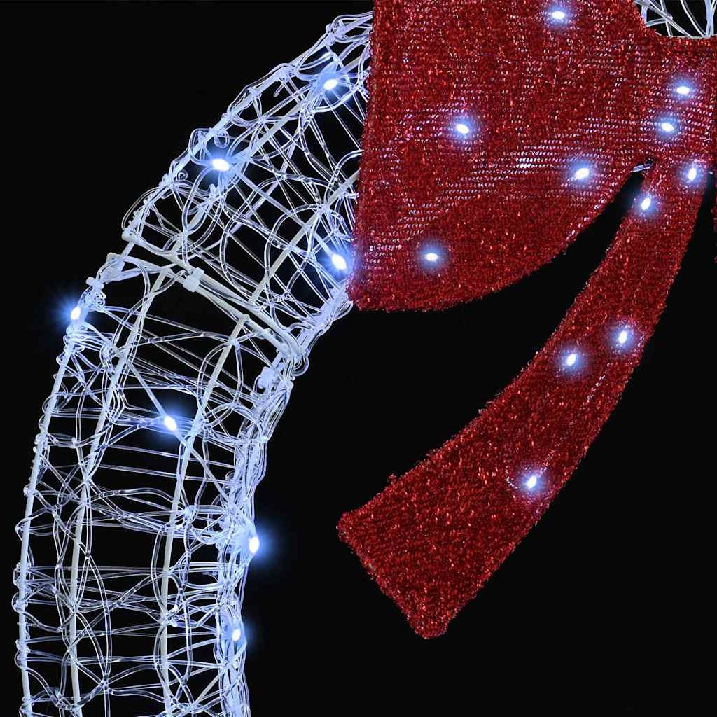 VidaXL Krans met 60 LED Koudwit 75 cm Acryl