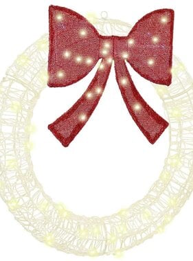 VidaXL Krans met 60 LED Warmwit 75 cm Acryl