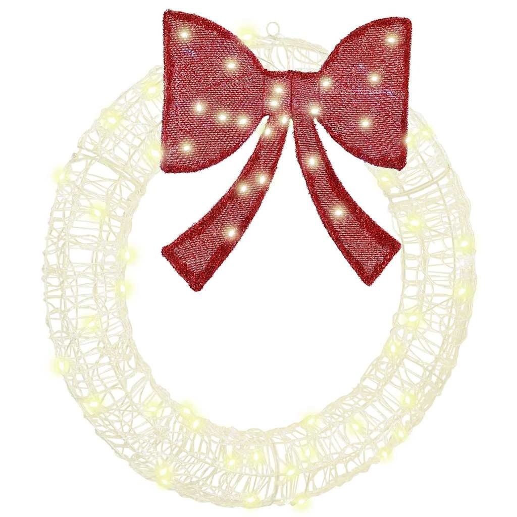 VidaXL Krans met 60 LED Warmwit 75 cm Acryl