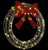 VidaXL Krans met 60 LED Warmwit 75 cm Acryl