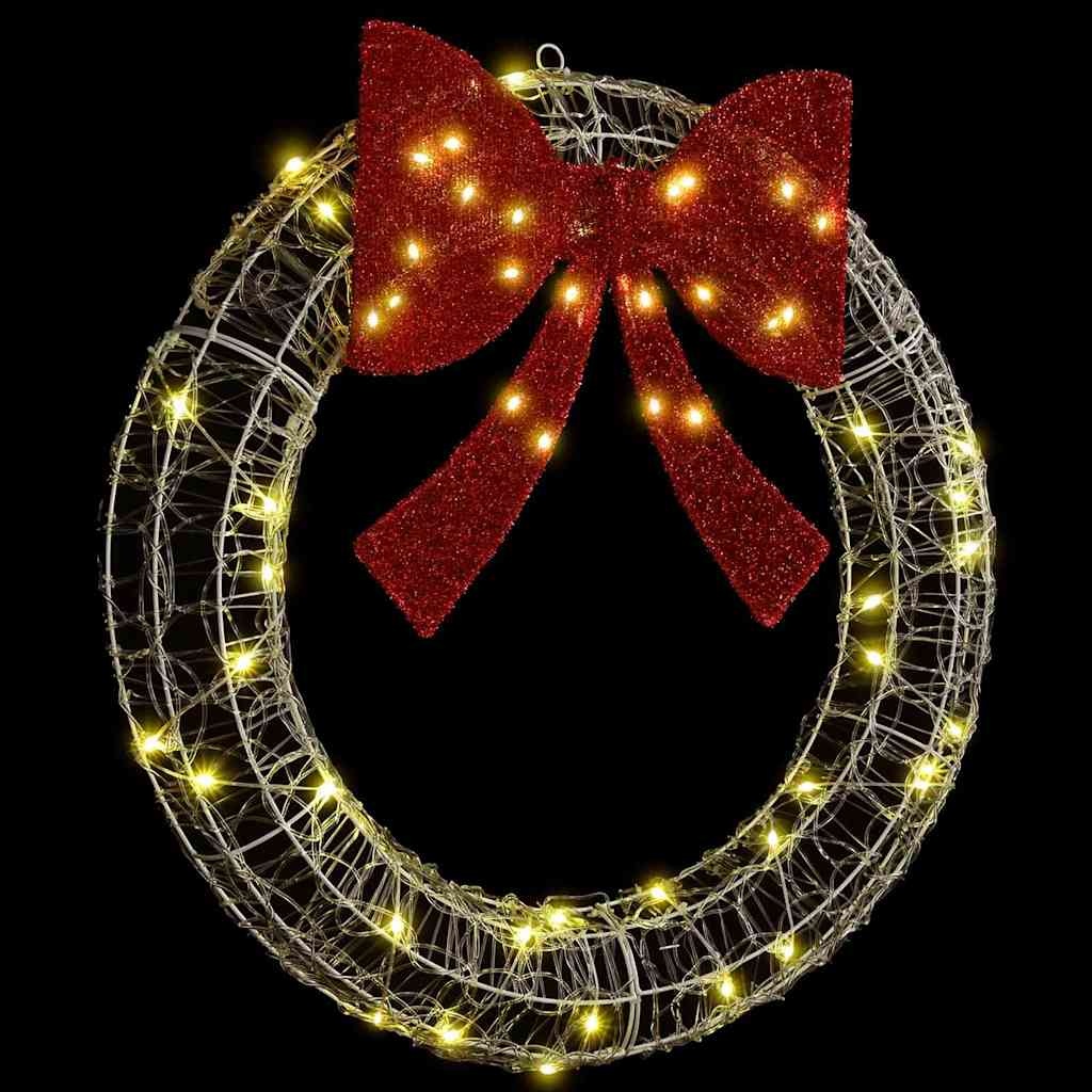 VidaXL Krans met 60 LED Warmwit 75 cm Acryl