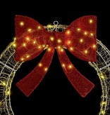 VidaXL Krans met 60 LED Warmwit 75 cm Acryl