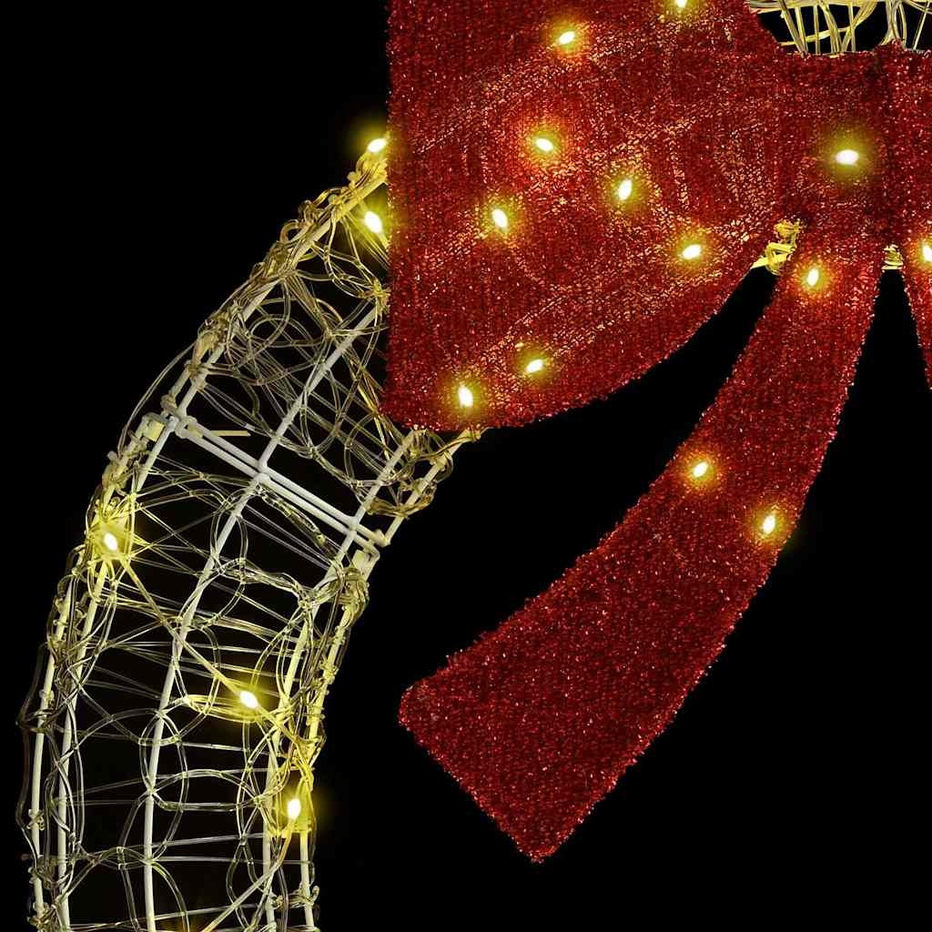 VidaXL Krans met 60 LED Warmwit 75 cm Acryl