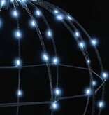 VidaXL Bal met 384 LED 2 pcs Koudwit 60 cm Metaal