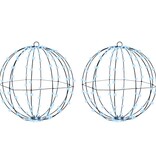 VidaXL Bal met 320 LED 2 pcs Koudwit 50 cm Metaal