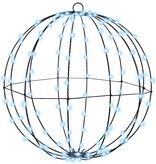 VidaXL Bal met 192 LED 2 pcs Koudwit 40 cm Metaal