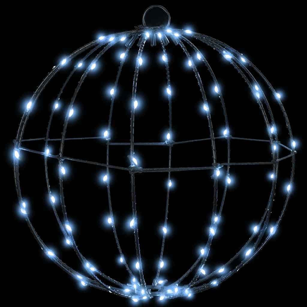 VidaXL Bal met 192 LED 2 pcs Koudwit 30 cm Metaal