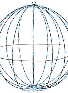 VidaXL Bal met 192 LED Koudwit 60 cm Metaal