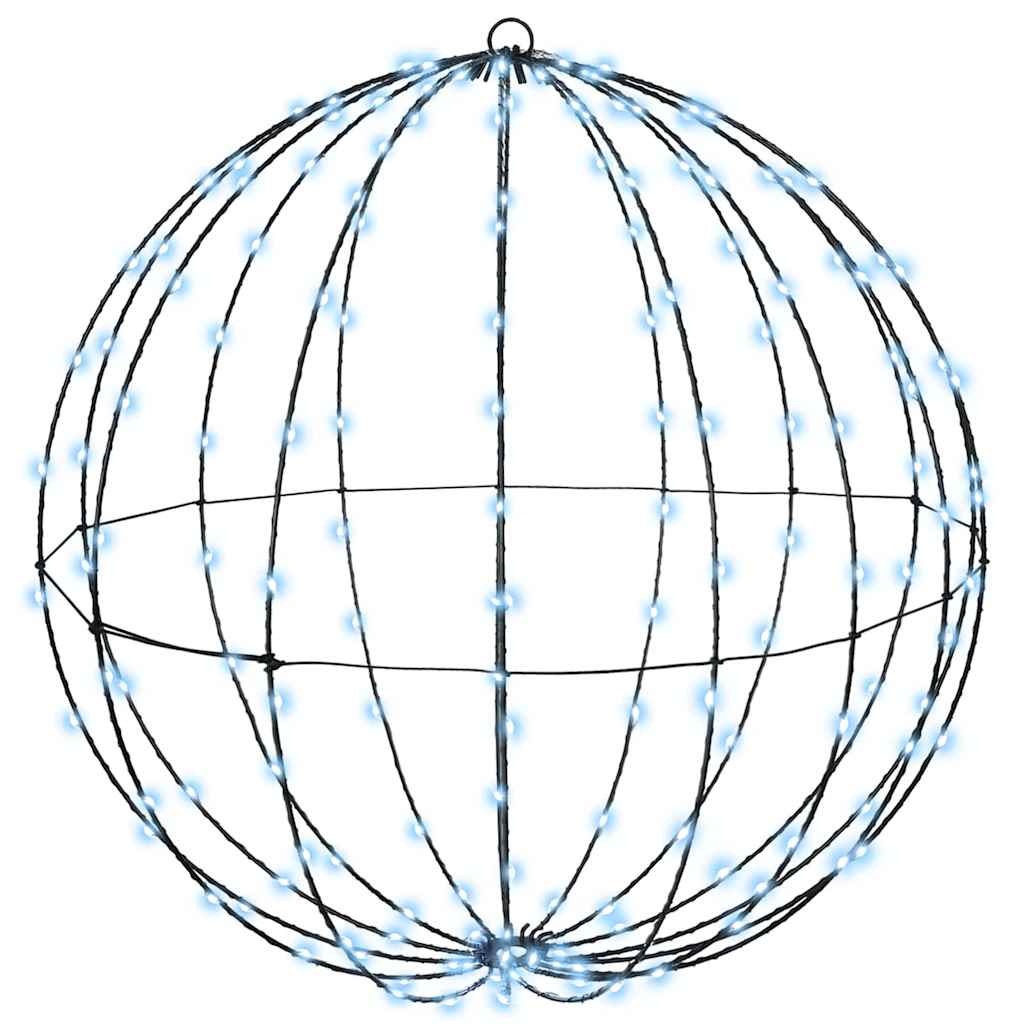 VidaXL Bal met 192 LED Koudwit 60 cm Metaal