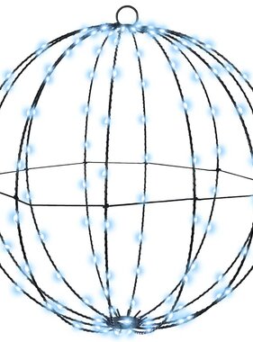 VidaXL Bal met 160 LED Koudwit 50 cm Metaal