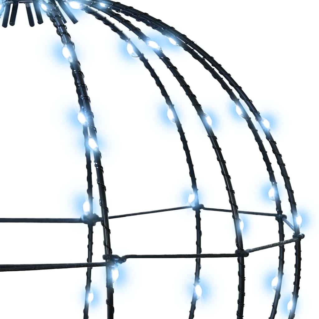 VidaXL Bal met 160 LED Koudwit 50 cm Metaal