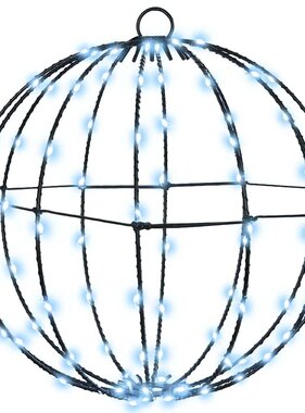 VidaXL Bal met 96 LED Koudwit 30 cm Metaal