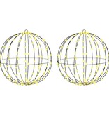 VidaXL Bal met 320 LED 2 pcs Warmwit 50 cm Metaal