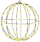 VidaXL Bal met 192 LED 2 pcs Warmwit 40 cm Metaal
